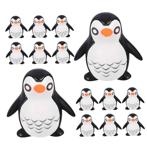 YARDWE 20個ミニ樹脂ペンギンフィギュア 小型かわいいペンギントイ ミクロ風景飾り ケーキデコレーション パーティーテーマ強化 インテリア