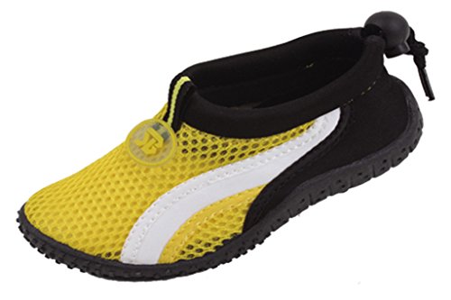 Starbay Toddler's Adjustable Elastic Heel Athletic Water Shoes Yellow 10