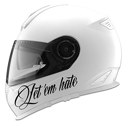 Let 'Em Hate Auto Car Racing Motorcycle Helmet Decal - 5