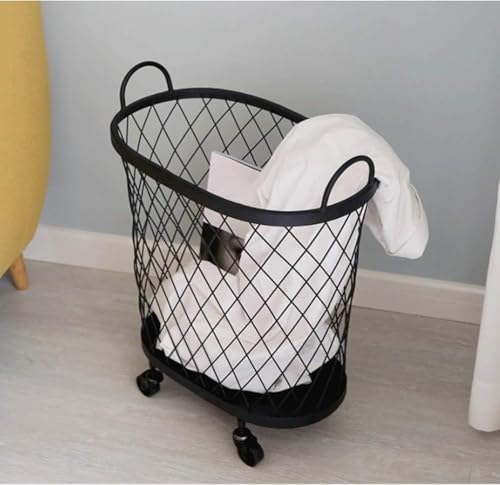 Panier de rangement en métal doré haut de gamme ovale