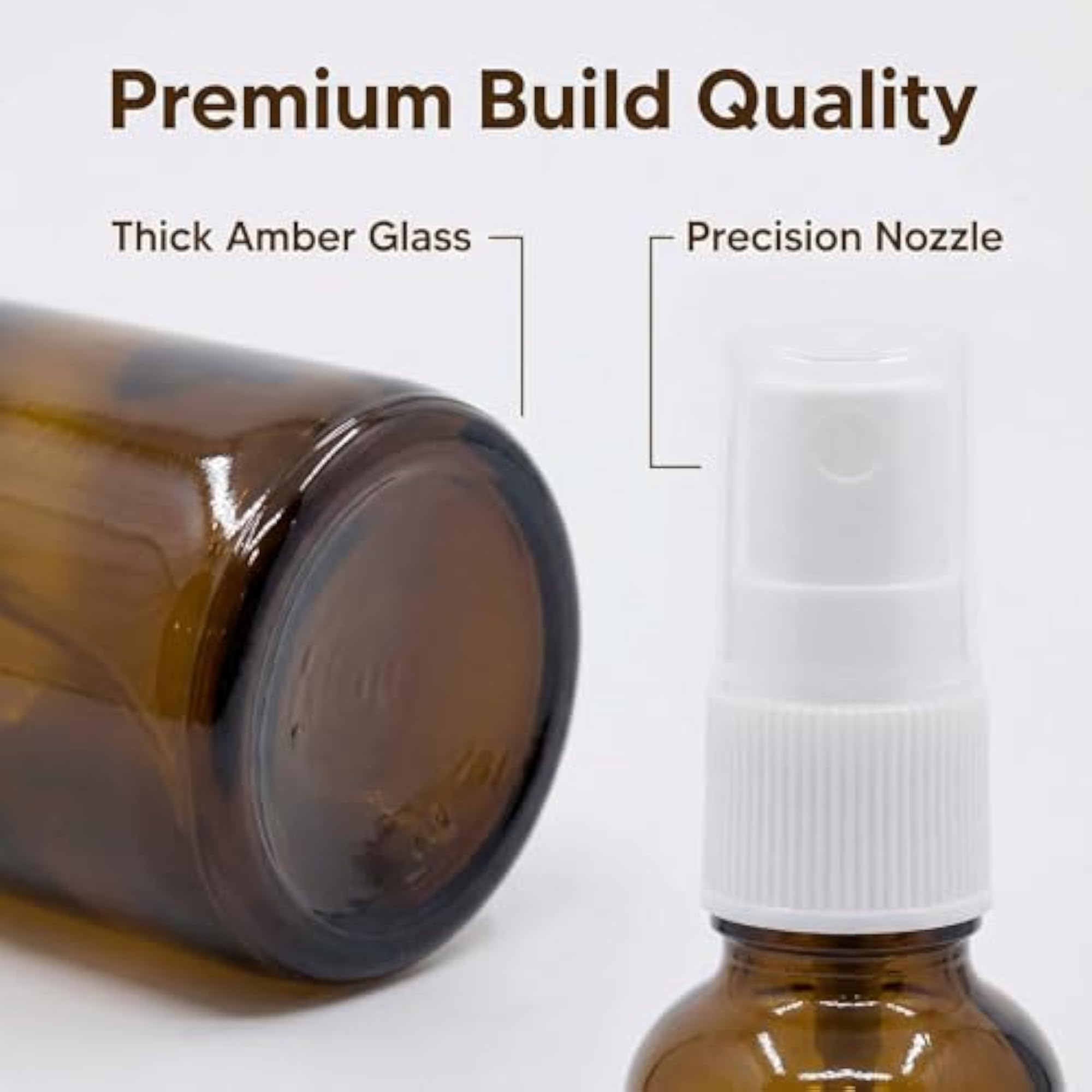 10ML Brown Glass Empty Spray Bottles, 4PCS