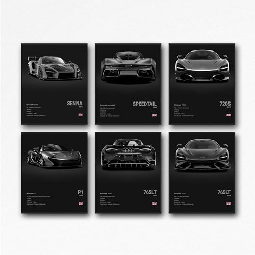 XUPUE Mclaren Ǘp|X^[ ԗp|X^[ EH[A[g }N[Zi Xs[he[ 720S P1 765LT |X^[ j̎q̐Qp X[p[J[ A[gvg|X^[ 6Zbg t[Ȃ 8x12C` (20x30cm