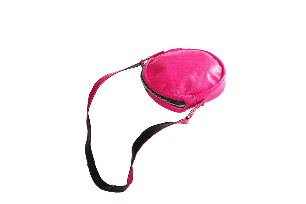 Bolso Bandolera Redondo de piel