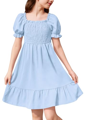Vestido midi para niñas suave y sin cremalleras incómodas para evitar roces en verano