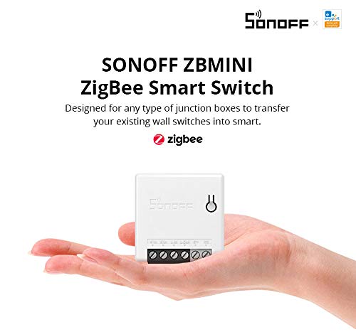Sonoff Zbmini Zigbee Mini Smart Light Switch(2 Way), Compatible With Alexa, Smartthings Hub, Google Home & Sonoff Zbbridge, Zigbee 3.0 Hub Required, Neutral Wire Required, 2-Pack #TOP1