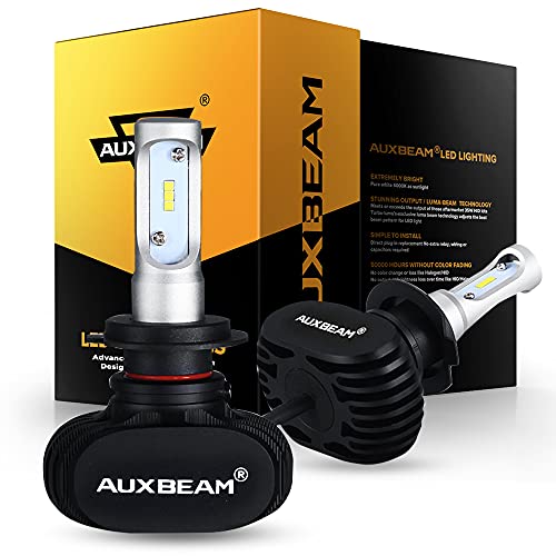 Auxbeam H7 Led Fog Light Bulb, Fanless & Noiseless, 8000 Lumen 6500K Xenon White H7 Led Conversion Kit, Fog Light Halogen Bulb Replacement Nf-S1 Series (Pack Of 2) #TOP18