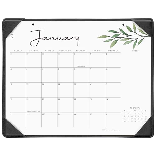 Calendrier de bureau 2026 sous-main 38x30 planificateur annuel mensuel maison école bureau Cabbrix