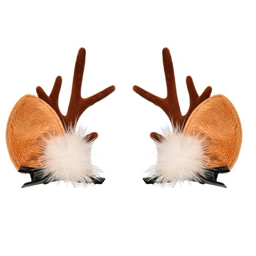 Pinzas de Pelo con Astas de Reno para Navidad miniatura 1