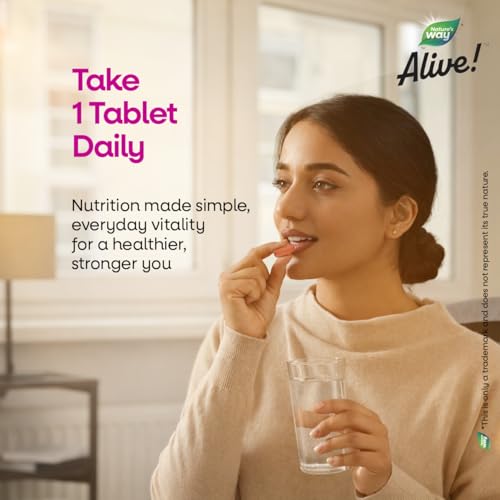 Image of Nature's Way Alive Women's Ultra Multivitamin - Daily Whole-Food Nutrition from 32+ Fruits & Veggies | Hormone, Immunity & Metabolism Support | Digestive Enzymes | 100% RDA of 19+ Vitamins & Minerals | 60 Tablets