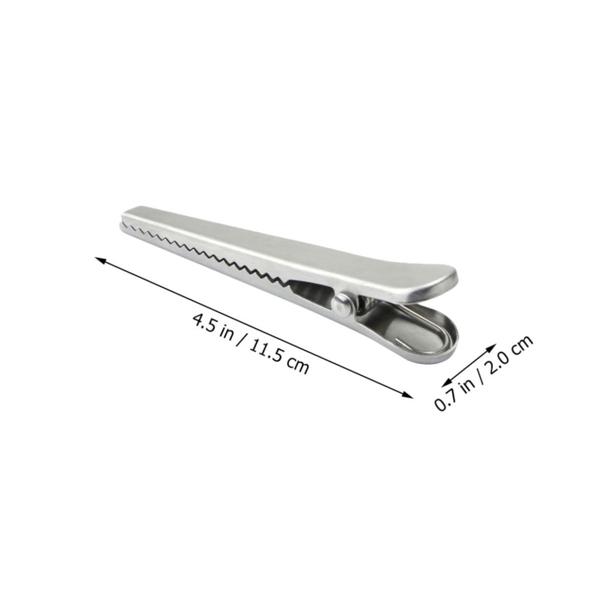 OFFSCH Food Freshness Clamp 10 Pcs Stainless Clamp Serrated Edges Easy to Use for Snack Bag Sealing