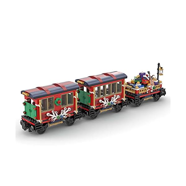xSuper Technik Festlicher Weihnachtszug Bausteine Modell MOC-79236, 575 Teile Weihnachtszug Set Bausteine Modular…
