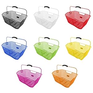M-Wave. Front Mesh Steel Wire Bike Cycle Basket W/Handle Front Or Rear Shopping Luggage Basket