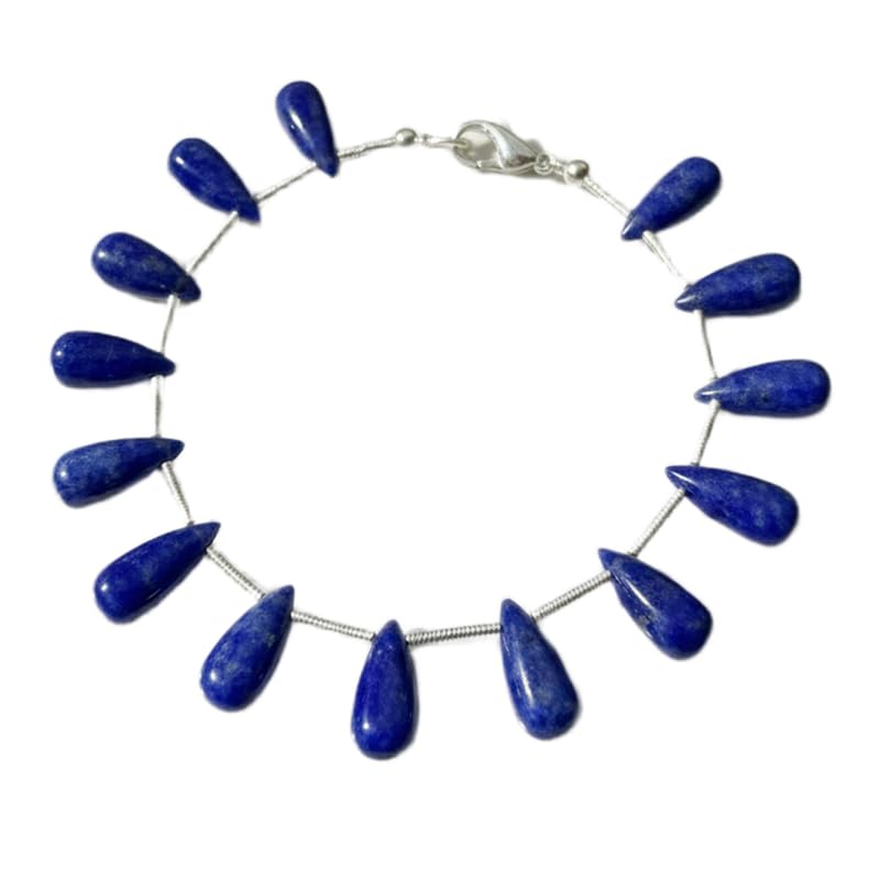 Bracelet lapis-lazuli bleu pour un style empilable au quotidien