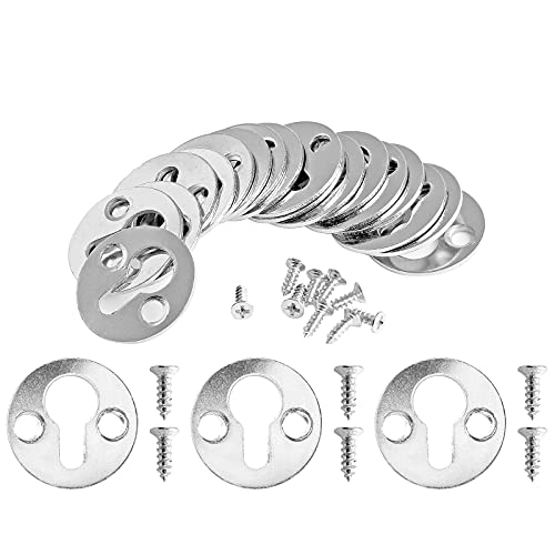 Piutouyar 48Pcs Round Keyhole Hangers, Silver