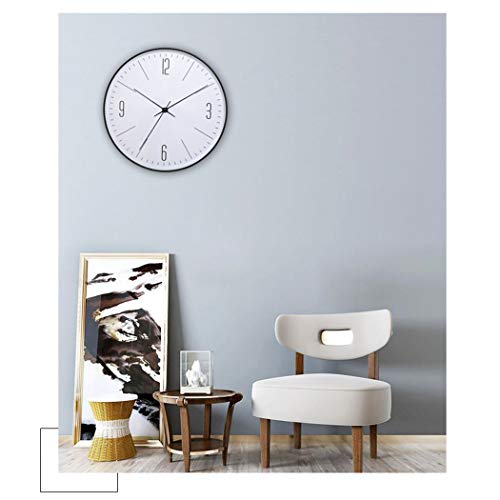 Horloge murale quartz silencieux moderne noire pour bureau - 4