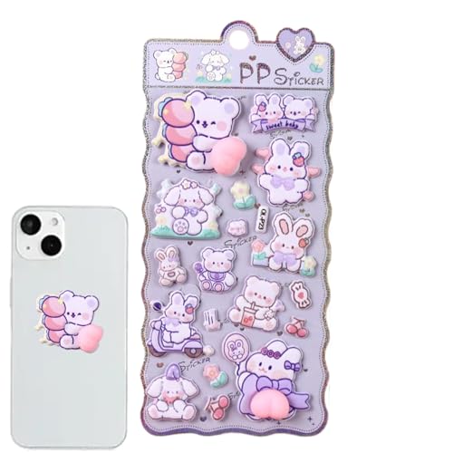 Pegatinas hinchadas - 21 cm Diseño de dibujos animados Decoración divertida | Pegatina linda 3D para animales, pegatinas divertidas, regalo creativo para la carcasa del teléfono, cuaderno, álbum de