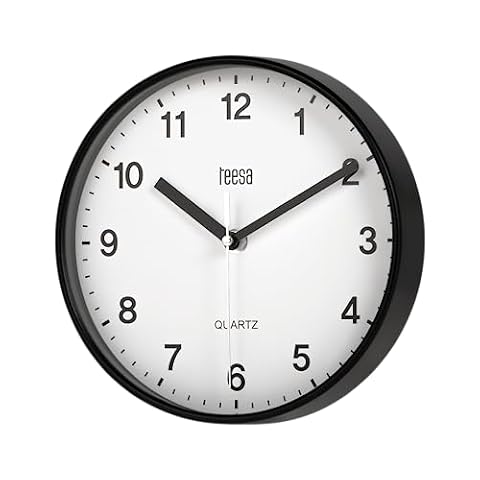 Teesa Zegar Analogowy Ścienny Uniwersalny 20 cm TSA0038B Czarny