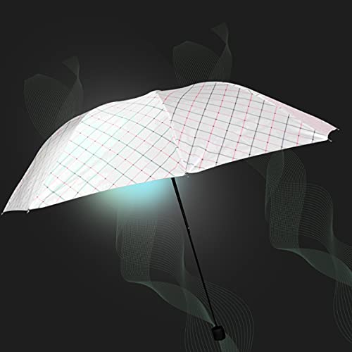 Image of KEKEMI 3 Fold Plain Pipine Umbrella for Men & Women