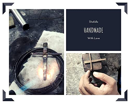 Rustic Cross Necklace For Men- 24’’ Genuine Leather- Mens Cross Necklaces – Nail Cross Necklace For Women Leather Cord – Christmas Cross #TOP6