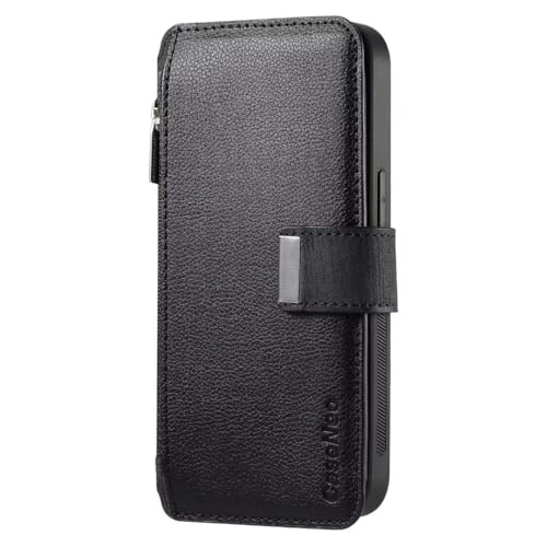 Étui Honor 600 Pro noir protection magnétique et portefeuille en cuir