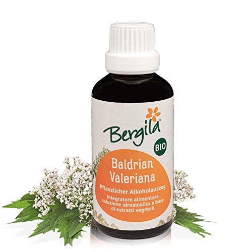 Bergila Estratto idroalcolico di valeriana 50 ml bio - tintura madre - 100% naturale di materia prima biologica - qualità controllata e certificata