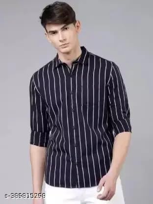 Image of Men's Cotton Casual Shirt, Brown, Full Sleeves, Regular Fit