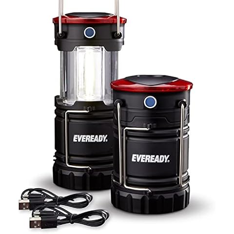 EVEREADY 360 LED Camping Lantern (2-Pack), Collapsible LED Lanterns, Rugged Survival Kits for Hurricane, Emergency Light for Storm, Outages, Outdoor Portable Lanterns Cover