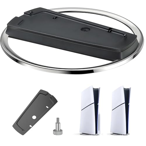 HARIKIKI Soporte Vertical para Videoconsolas PS5 Slim Disco y Edición Digital con Tornillo, Soporte Vertical Negro Compatible con Play Station 5 Pro Consola Accesorio