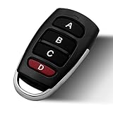 Chutoral - Mando a distancia universal de 433 MHz con cuatro botones y llavero para puertas enrollables, puertas de garaje
