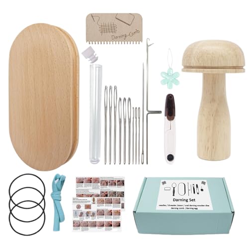 Kit tricoté pour réparation et vêtements textiles endommagés en laine et denim
