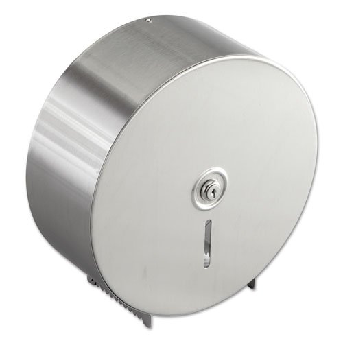 BOB2890 Jumbo Toilet Tissue Dispenser, Stainless Steel, 10.625W x 10.625H x 4.5D