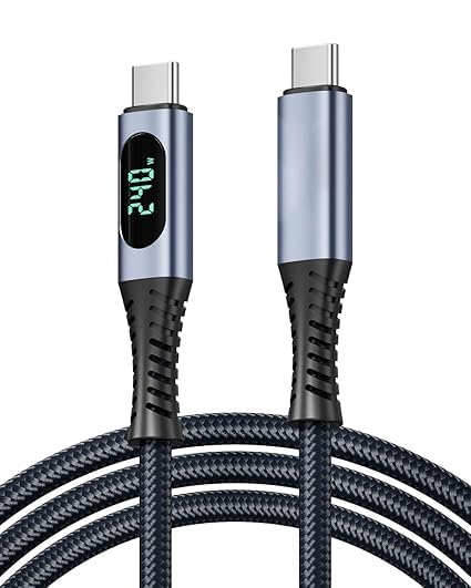 WeFly USB C to USB C 240W LED Power Display Type C to C Fast Charging Cable for I/phone 16 Series, i/Phone 15 Pro,Ma/cbook, Laptops, Sam/sung Ga/laxy S24 Ultra, S23, Flip,Goo/gle Pi/xel (1.M Black) (B0DHLGRJRL) Amazon Price History, Amazon Price Tracker