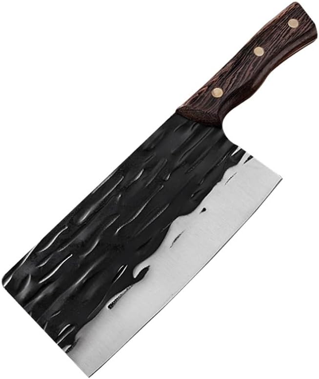 Meat Cleaver,Cleaver Knife Forged sharp chopping kitchen wooden handle kitchen knife cutting household kitchen Outdoor Cooking knife