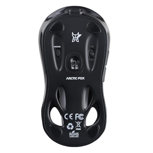 Image of Arctic Fox Alien-X Gaming Wireless Mouse, Tri-Mode (2.4G /Bluetooth /Wired), 4800 DPI, 1000Hz Ergonomic Hollow RGB Rechargeable Type-C for Mac /Laptop /iPad /Office (Black)