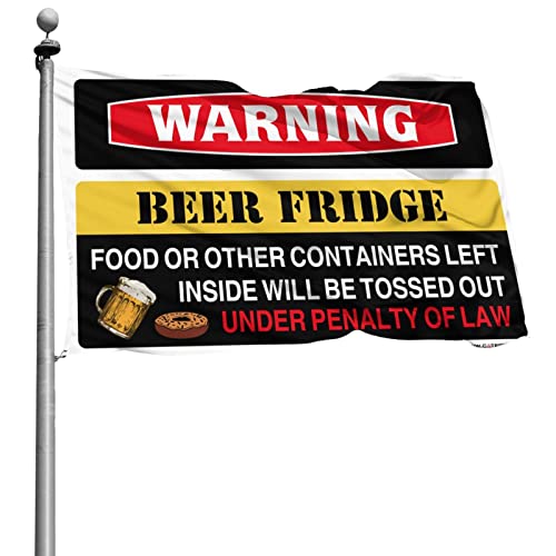 Drapeau de réfrigérateur déco bière pour chambre et dortoir garçon