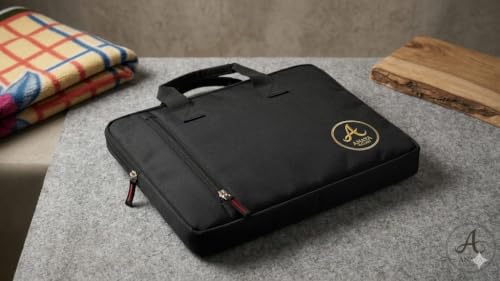 Image of 15.6 inch Laptop Sleeve with Handle - Water Resistant Case for MacBook HP Dell Lenovo (Black,Grey)
