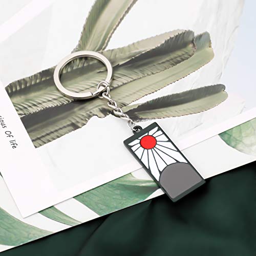 FAADBUK Demon Anime Inspired Jewelry Tanjiro Necklace & Keychain Tanjirou Anime Cosplay Gifts (Slay K-S)2