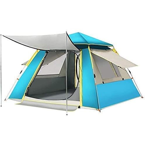 Luxury Tarpaulin Camping Tents,Multiplayer thickening rainproof sunscreen ventilation automatic field camping equipment tent