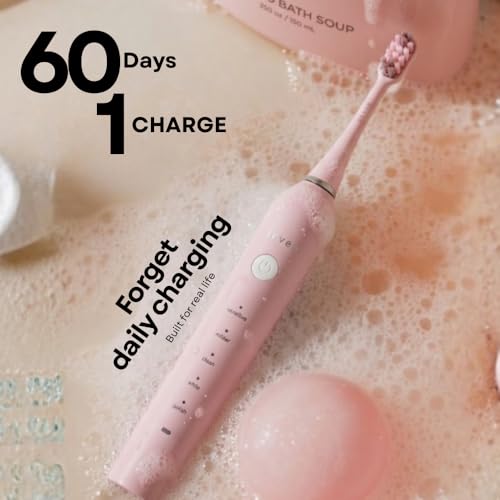 Image of Seven Oral Care SuperBrush Pro Electric Toothbrush for Adults | Rechargeable Toothbrush with Advanced Cleaning Technology | Soft Bristles | Gentle on Gums | Ergonomic Lightweight Design | Daily Oral Care (Blush Pink)