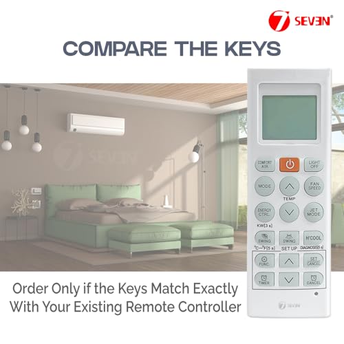 Image of 7SEVEN Compatible Lg Ac Remote Control Original AKB74955624 AKB74955604 Model 36H Suitable for Split Window Air Conditioner 1 1.5 2 Ton and Replicate of Genuine Remotes
