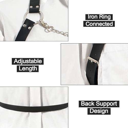 Image of Mens Body Chest Belt Harness PU Leather Supporters Adjustable Shoulder Strap Sexy Party Cosplay Costume