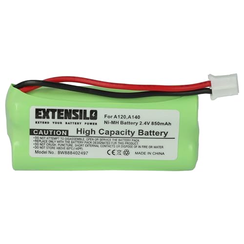 EXTENSILO Batería Compatible con Siemens Gigaset Q063 teléfono Fijo o inalámbrico (850 mAh, 2,4 V, NiMH)