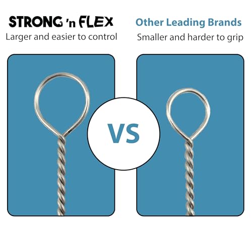 Image of Strong 'n Flex Nylon Straw Cleaner Brushes - Fan-Shaped End for Tight Spaces, Ideal for Reusable Straws, Water Bottles, Sippy Cups & Pipes - Includes Zippered Pouch - 8 inch, 10 inch, 12 inch Long - Set of 9
