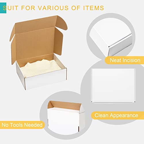Mcfleet 24 Pack 12X9X4 Shipping Boxes Cardboard Boxes For Packaging - White Corrugated Mailing Box, Tab Locking Literature Mailer Boxes For Small Business, Flat Box Empty Packing Boxes #TOP3