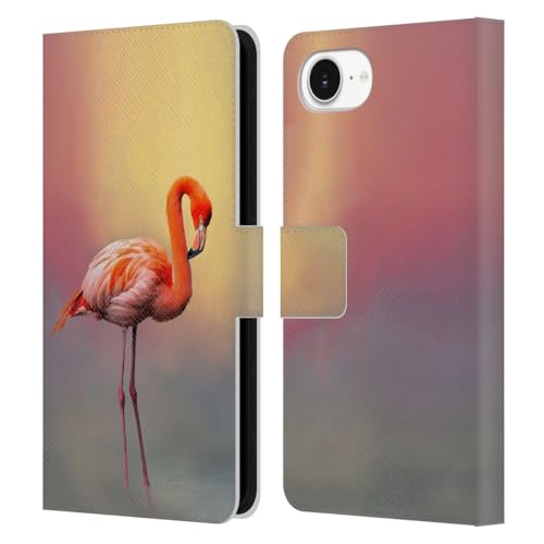 Étui portefeuille en cuir Simone Gatterwe Flamant pour iPhone 17e