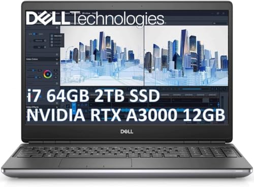 Dell Precision 7000 7670 Mobile Workstation (RTX A3000 12GB GPU, 16' FHD+, Intel 16-Core i7-12850HX, 64GB RAM, 2TB SSD), Laptop for Designers, Architect, 2x Thunderbolt 4, Win 11 Pro, w/ Copilot