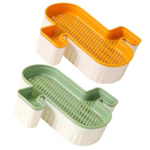 OFFSCH 2 Pezzi Fioriera Per Gatta Senza Cassetta Per Piantare Gatta Per Uso Domestico Materiale Stabile e Leggero Vassoio Interno in Rete Per Traspirabilità e Germinazione Facile