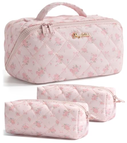 Image of Travel Makeup Bag, Large Capacity Puffy Toiletry & Cosmetic Bag for Women