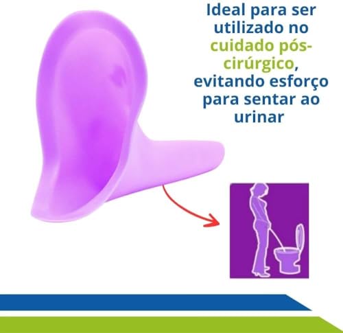 Urinol Portátil Feminino Prático Reutilizável Lavável Compacto Confortável Flexível (All2home)