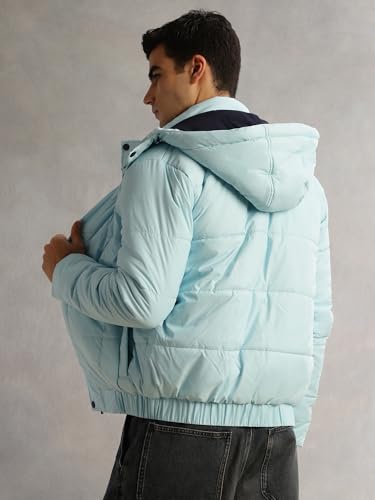 Image of Thomas Scott Men's | Regular Fit | Long Sleeves | Hood Collar | Zip Closure | Dry Clean | 2 Pockets | Polyester | Knitted | Puffer | Jacket